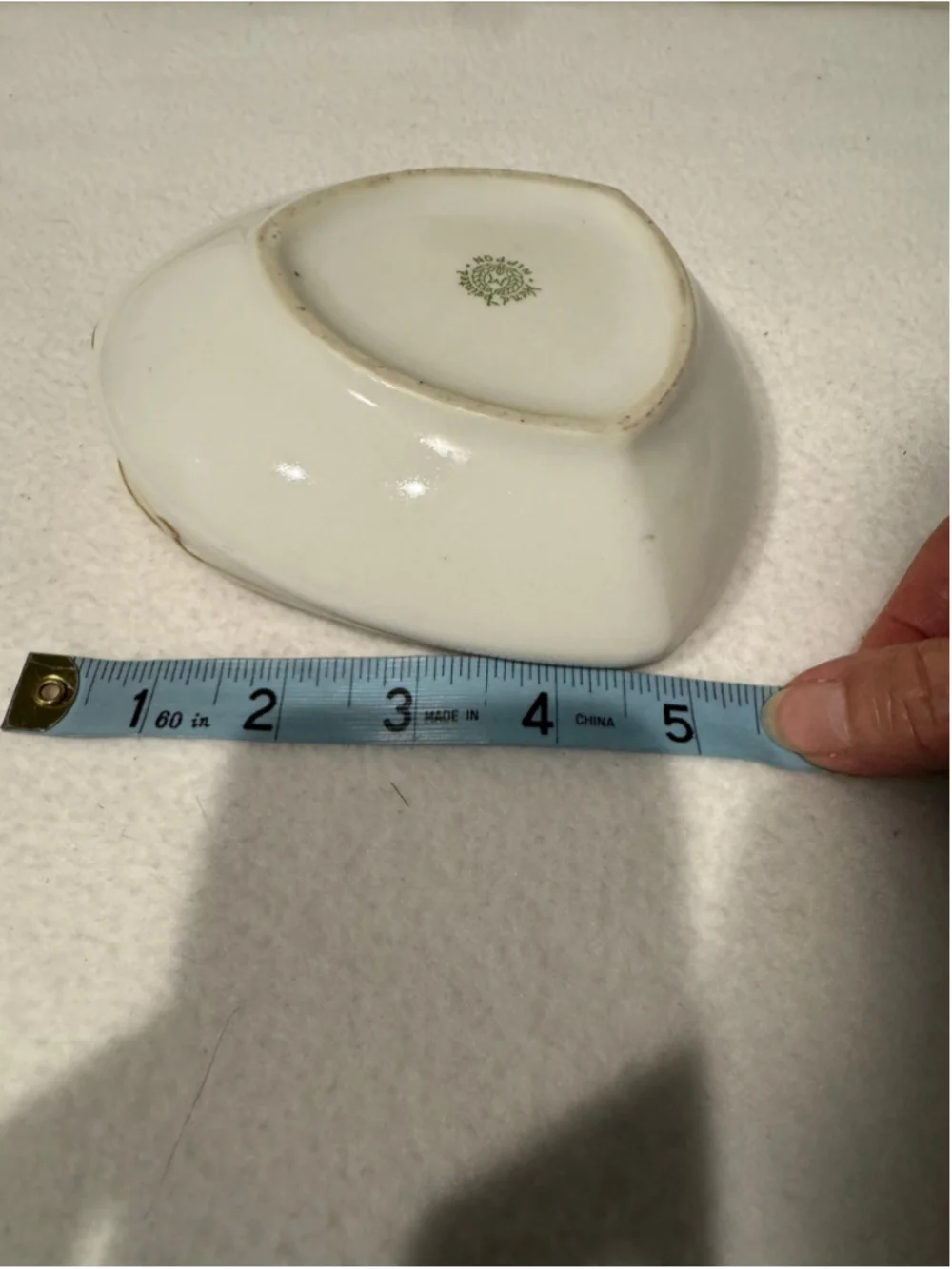 Vintage Nippon Hand Painted Poppy Serving Bowl, Cream, Orange Gold Rim